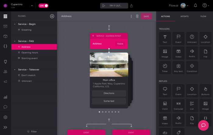 Screenshot of Flow.ai