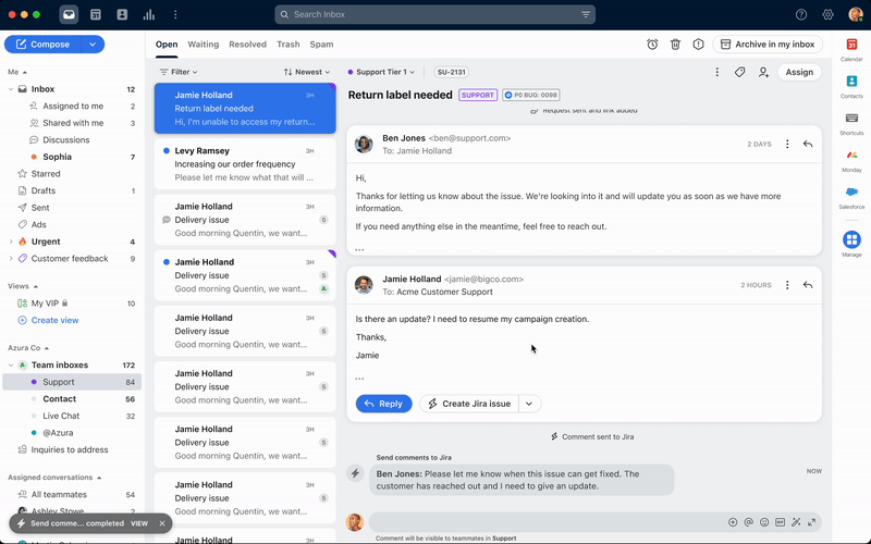 Screenshot of Jira