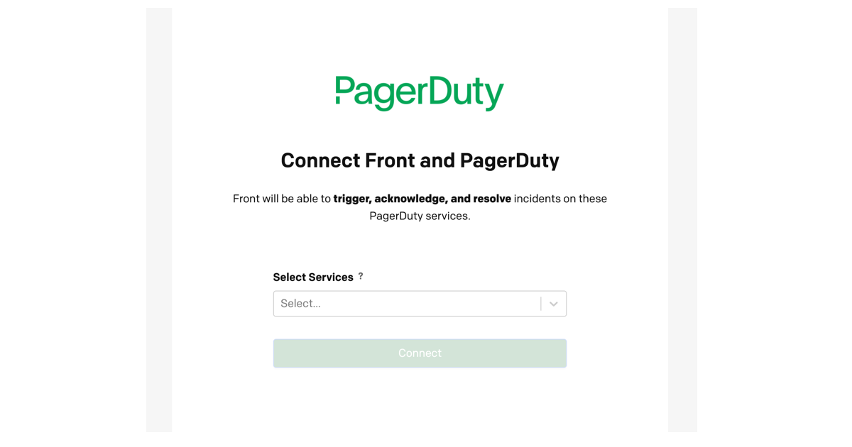 PagerDuty Integration Front