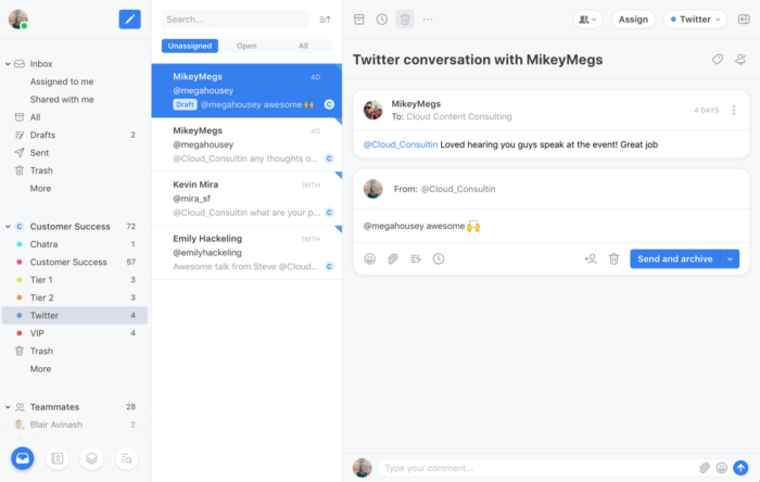 Screenshot of Twitter
