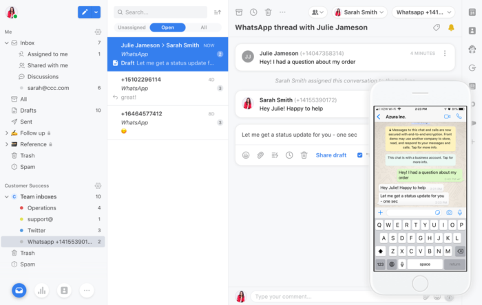 Screenshot of WhatsApp