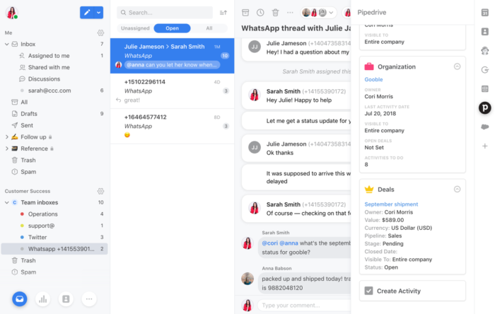 Screenshot of WhatsApp