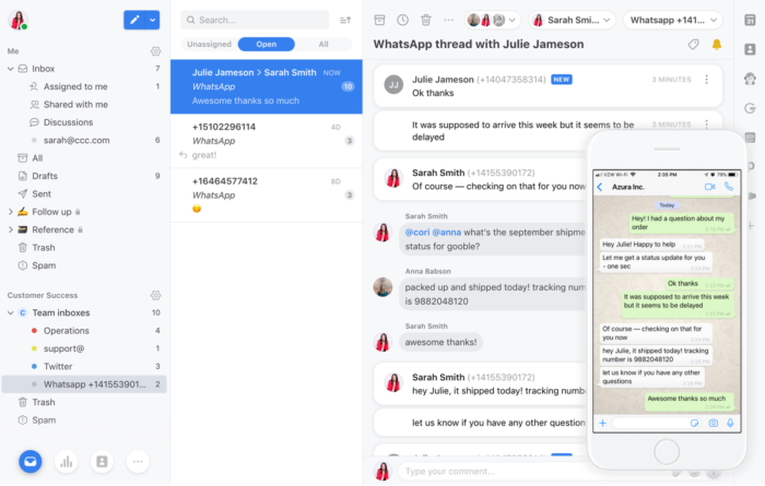 Screenshot of WhatsApp