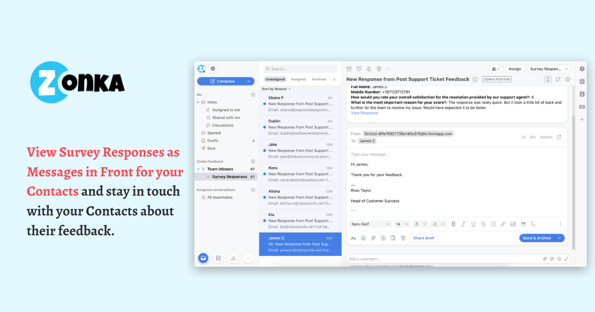 Zonka Feedback Integration | Front