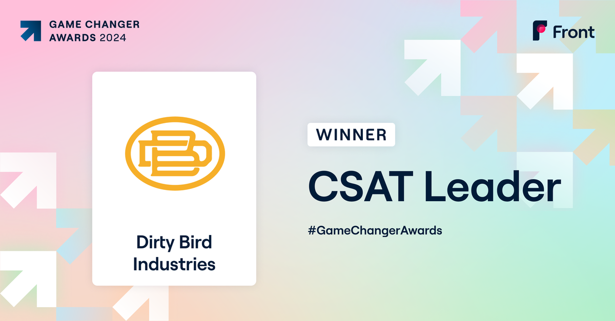Customer Service Game Changer Awards | Dirty Bird Industries